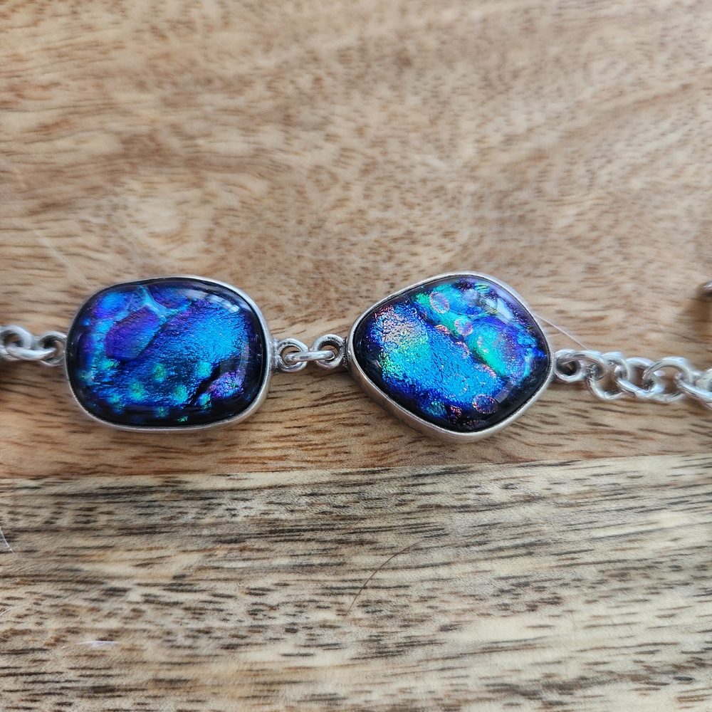 Vibrant Dichroic Glass Bracelet - Picture 6 of 11